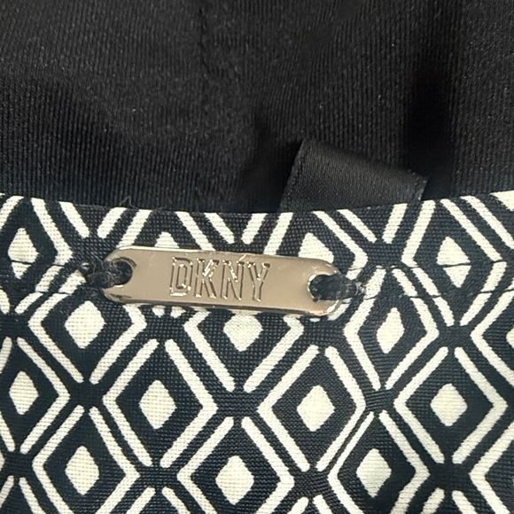 DKNY Black and White Geometric One Piece swimsuit - Picture 3 of 4